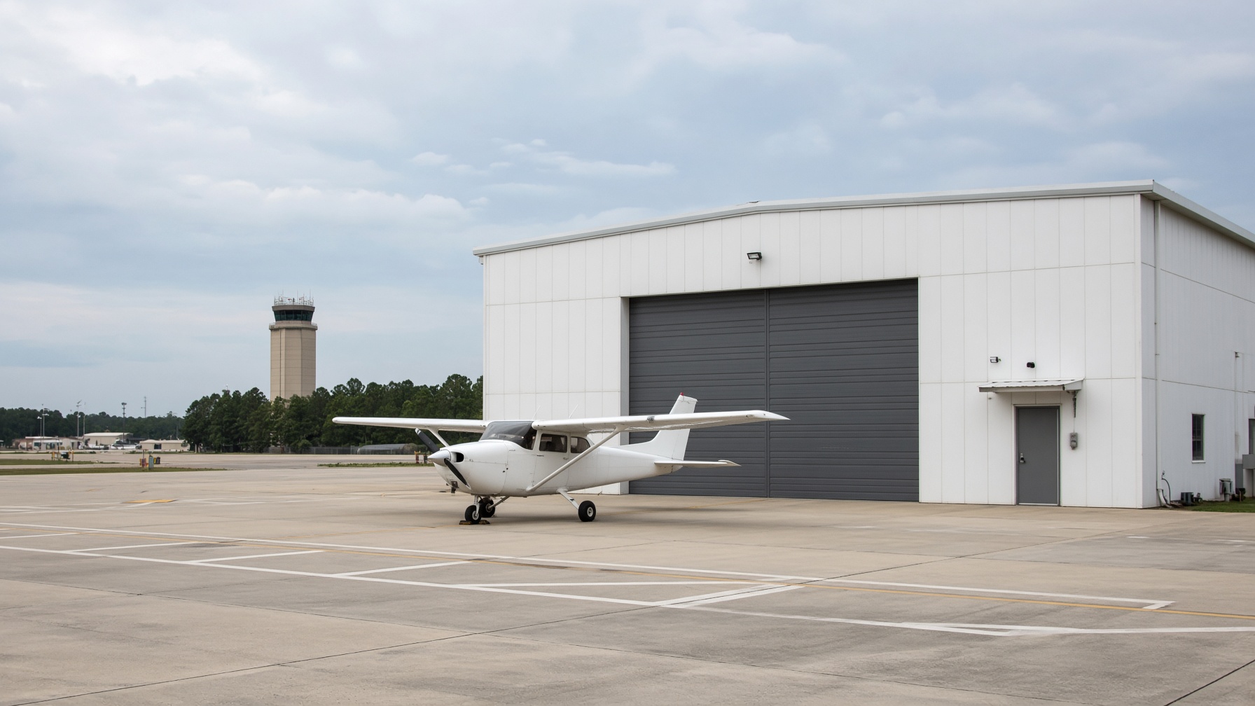 Civil Air Patrol hangar and aircraft at Maxwell Air Force Base